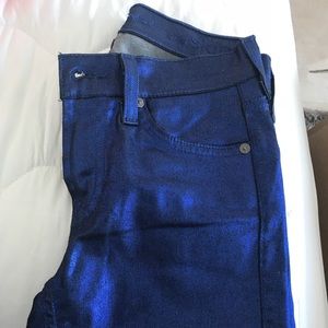 Blue metallic jean